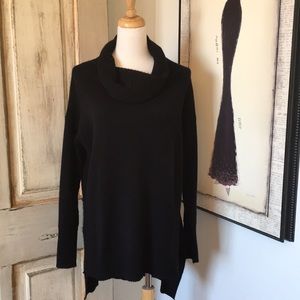 Black Hi Lo Cashmere Sweater
